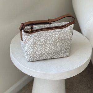 Loewe Small Cubi bag in Anagram jacquard and calfskin